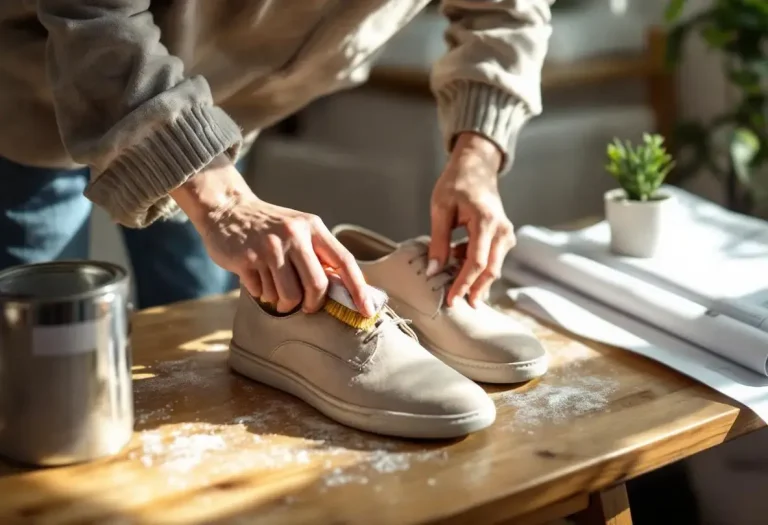 chaussure en daim nettoyage