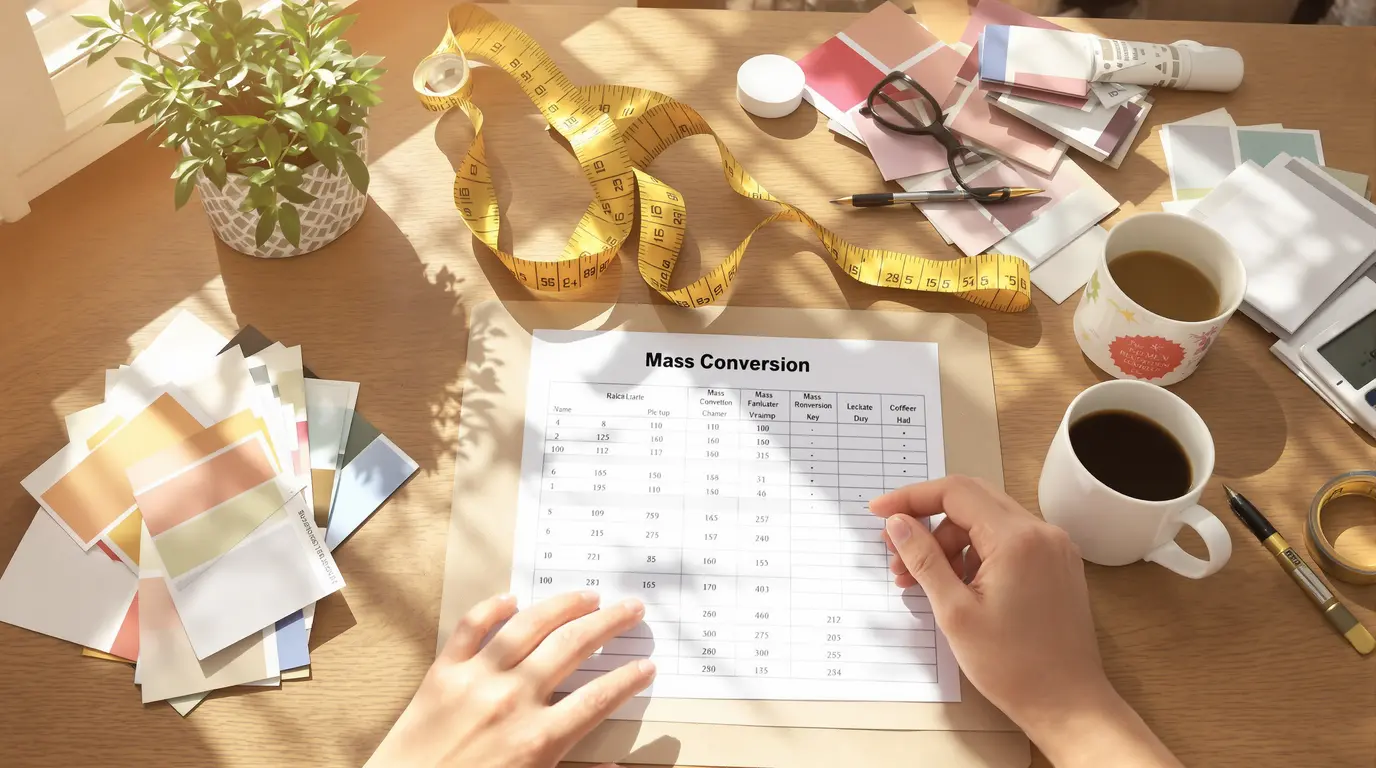 tableau de conversion en gramme